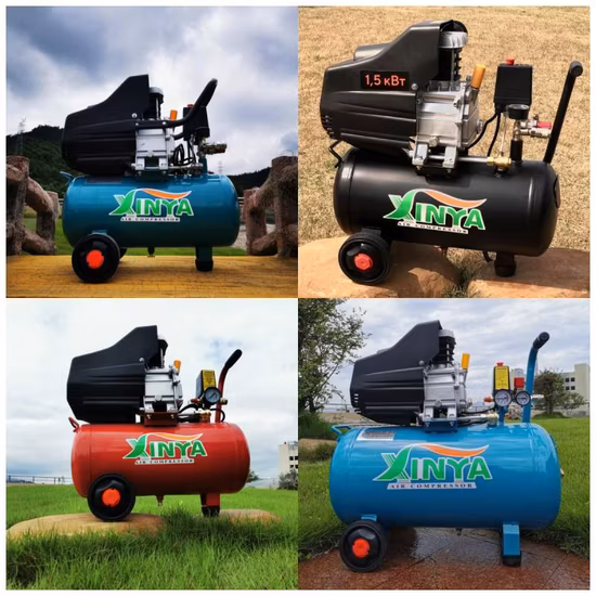 Xinya 1.5HP 2.0HP 20L 24L 50L Bm 42 ミリメートル 47 ミリメートル 48 ミリメートル格安ポータブル電気ダイレクトドライブエアコンプレッサー価格