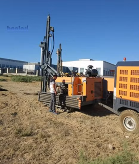 表面掘削装置定格電力 58kw ポータブル ドリル深さ 30 メートル DTH 掘削装置ナイジェリアのための鉱業