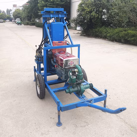 22HP ディーゼル深層井戸コア掘削リグマシン 100 メートル油圧鉱山掘削リグロータリー穴ボアホールドリルマシン販売